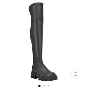 Calvin Klein Linnie Faux Leather Over-the-Knee Boots